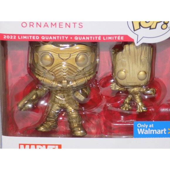 Hallmark Funko POP Marvel GOLD CHASE Starlord Groot Ornament 2022 Christmas - Picture 7 of 7